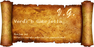 Veréb Gabriella névjegykártya